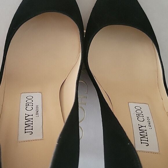 NWT Jimmy Choo Mitchel Mitchell Almond Suede Stiletto Heel 4" Pumps NIB 36.5 6 - Picture 16 of 16